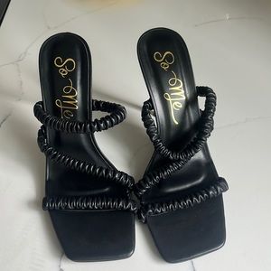 Cute black chic heels